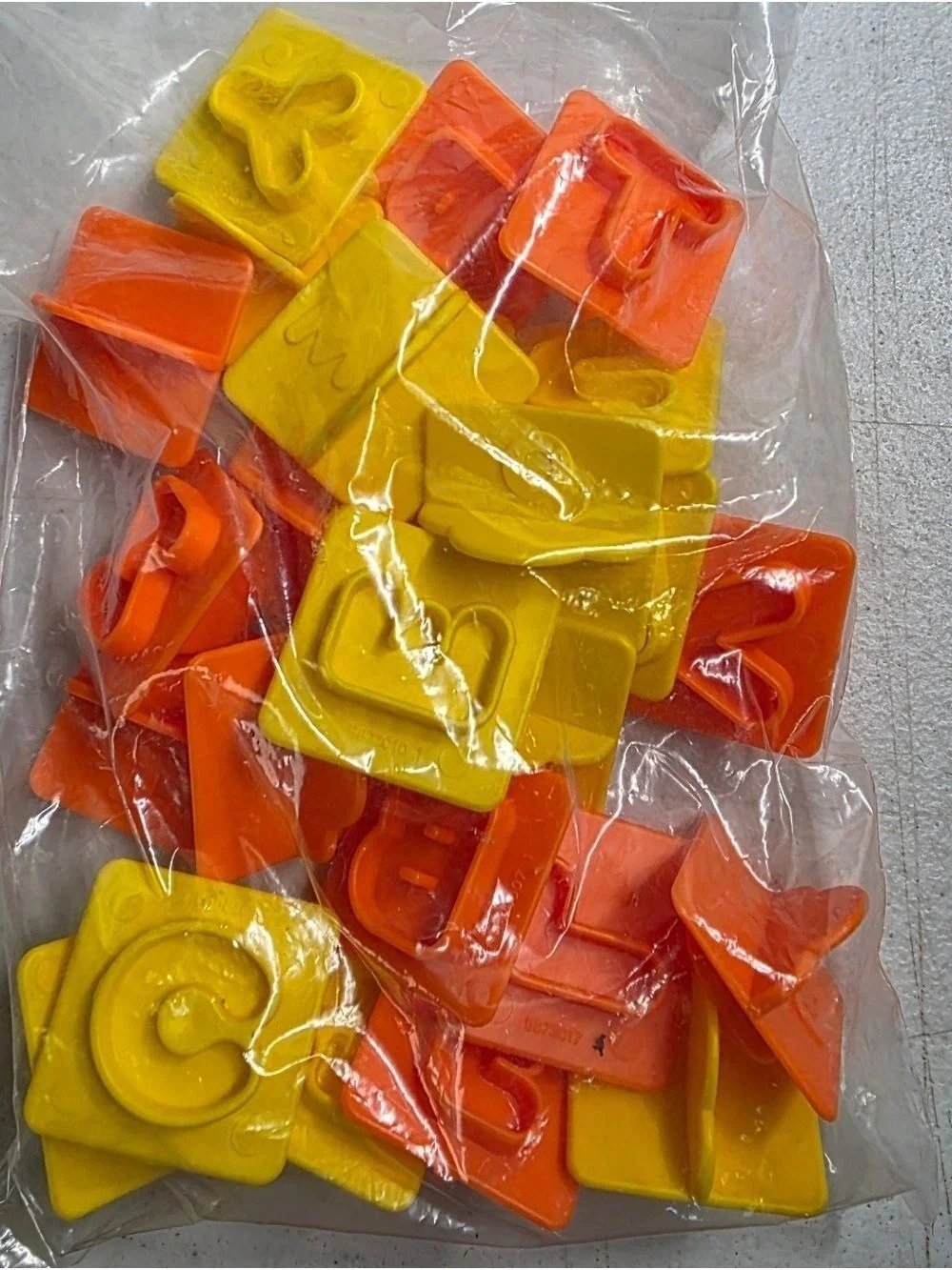 Vintage 90s Play-Doh Alphabet Stampers MISSING LETTER J